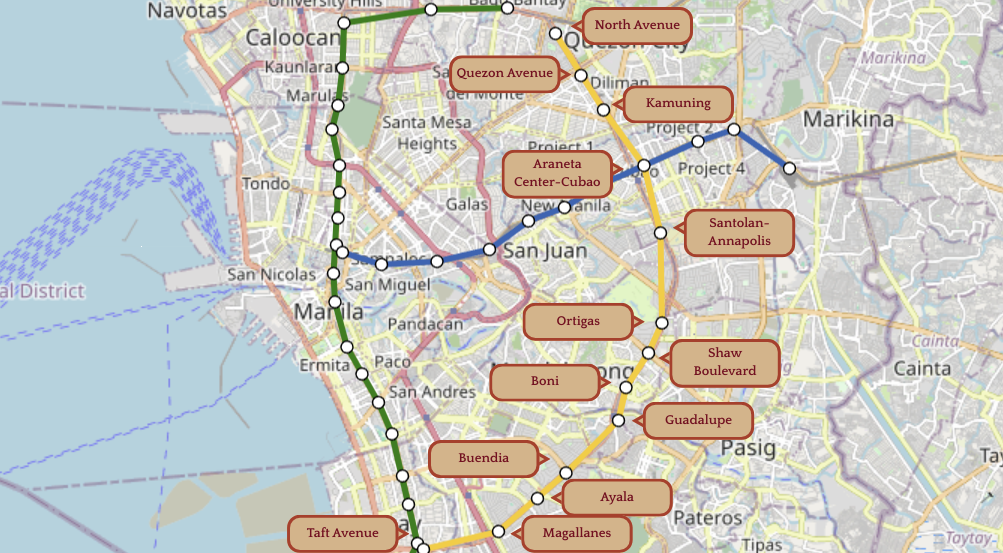 image of MRT Line 3 (Yellow)